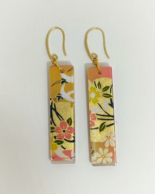 Shinwazome Chiyogami resin earrings