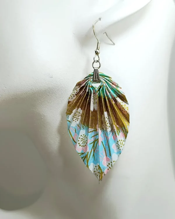 Leaf Earrings Tezome Yuzen - Image 2