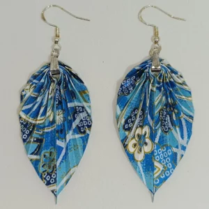 Leaf Earrings Tezome Yuzen