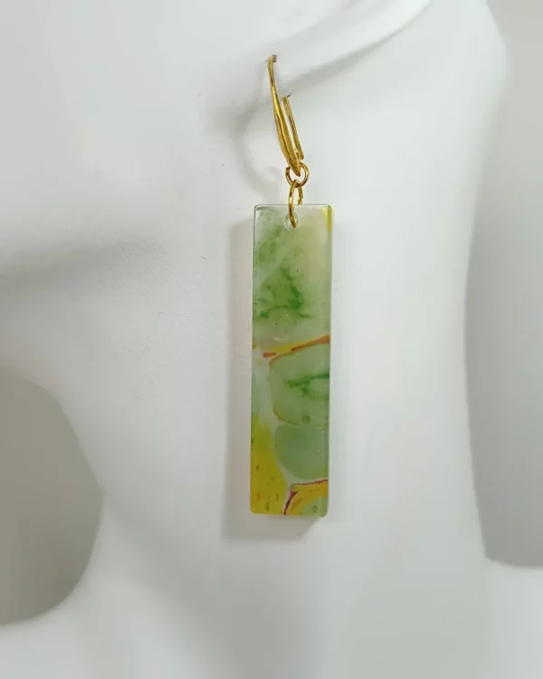 Marbled Paper resin Earrings - Image 2