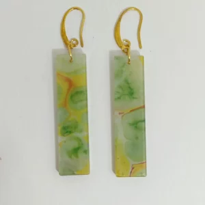 Marbled Paper resin Earrings