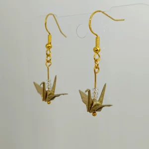 Orizuru Earrings Tissue-Foil gold