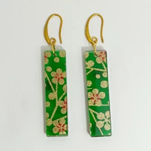 Washi Kin no Ume resin earrings