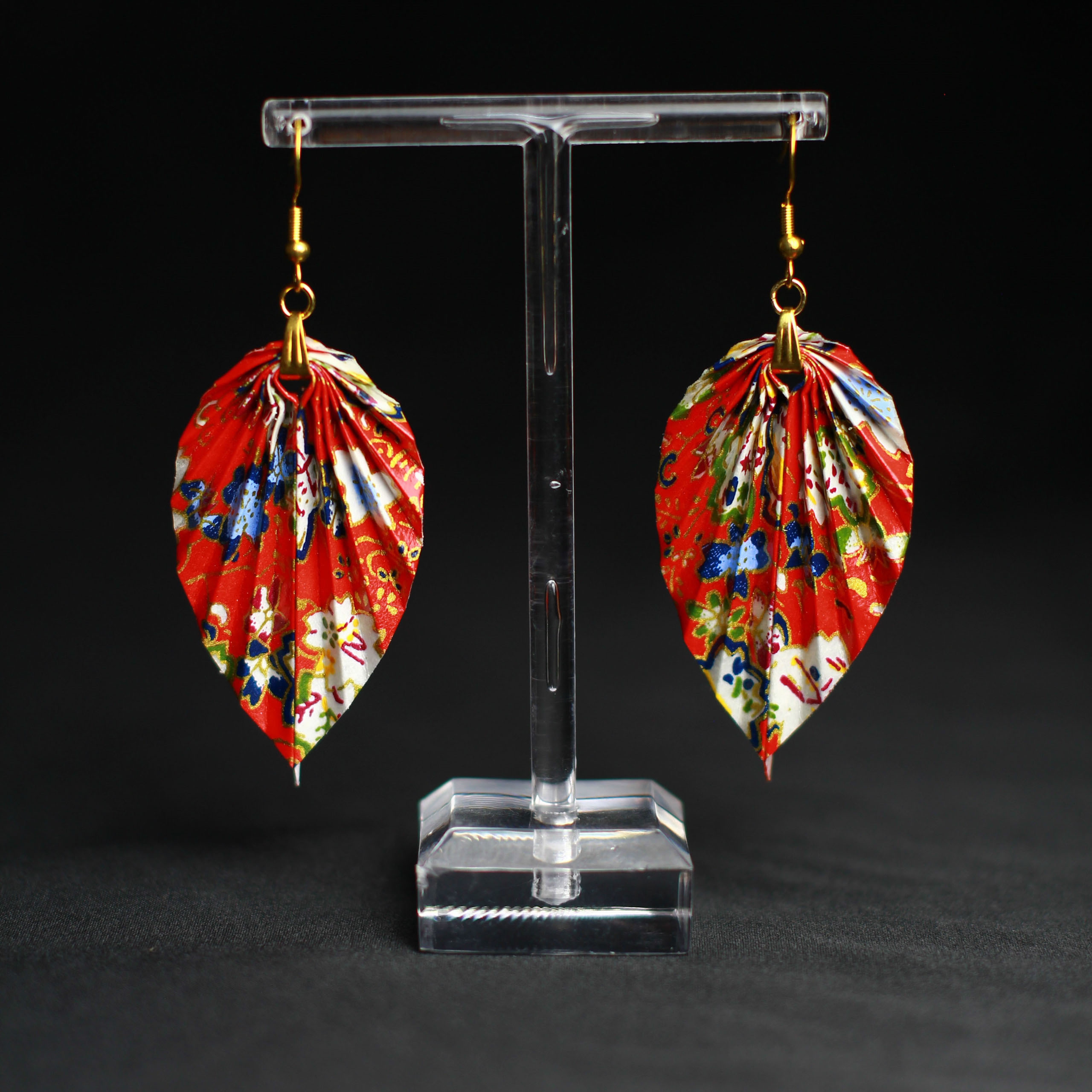 Leaf Earrings Tezome Yuzen / Orecchini a foglia Tezome Yuzen