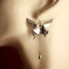 Origami Butterfly Pendant Earrings Silver / Orecchini a pendente Origami Farfalla Argento - Image 2
