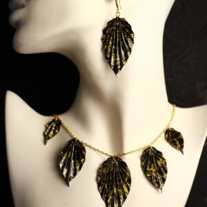 Parure Yuzen Chiyogami Black and Gold / Parure Yuzen Chiyogami Nero e Oro