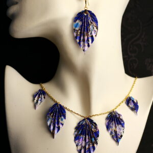 Parure Yuzen Chiyogami Oriental Blue / Parure Yuzen Chiyogami Blu Orientale