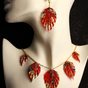 Parure Yuzen Chiyogami Oriental Red / Parure Yuzen Chiyogami Rosso Orientale