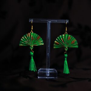 Fan Earrings Chiyogami Yuzen Kyoto / Orecchini a Ventaglio Chiyogami Yuzen Kyoto