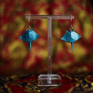 Bali Collection: Manta Ray Origami Pendant Earrings / Collezione Bali: Orecchini a Pendente Manta Origami