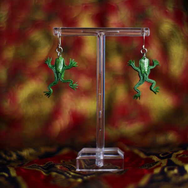 Bali Collection: Frog Origami Pendant Earrings / Collezione Bali: Orecchini a Pendente Rana Origami