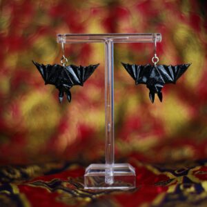 Bali Collection: Bat Origami Pendant Earrings / Collezione Bali: Orecchini a Pendente Pipistrello Origami