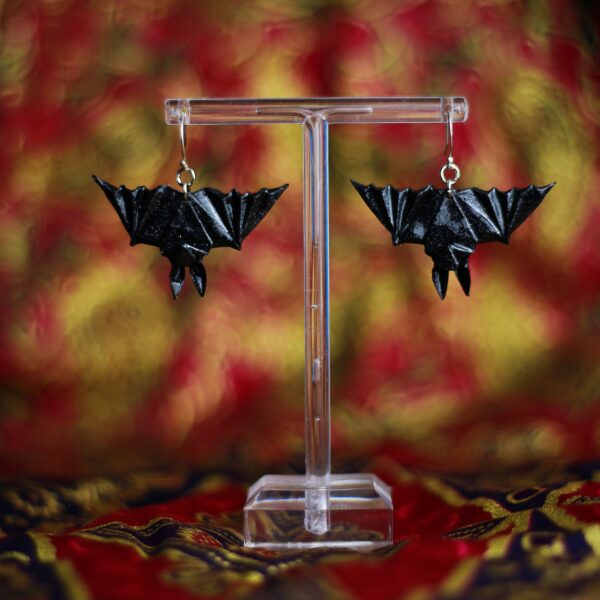 Bali Collection: Bat Origami Pendant Earrings / Collezione Bali: Orecchini a Pendente Pipistrello Origami