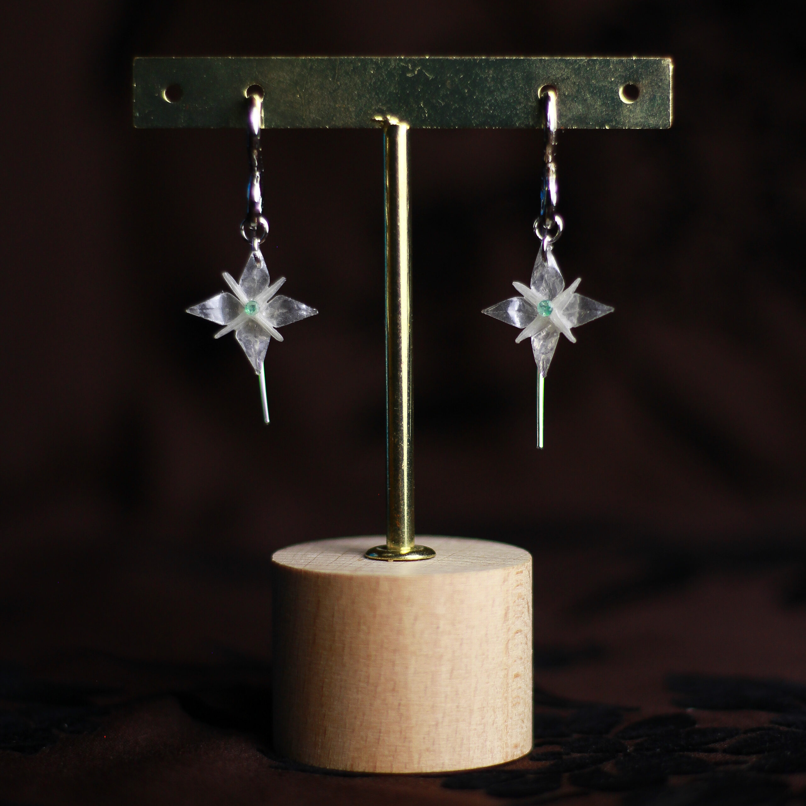 Lanka Collection Crystal with Green Emeralds / Collezione Lanka Cristallo con Smeraldi Verdi